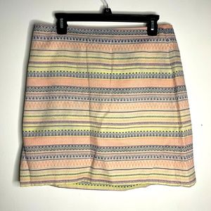Loft - size 12 - multicolor - Zip - Skirt